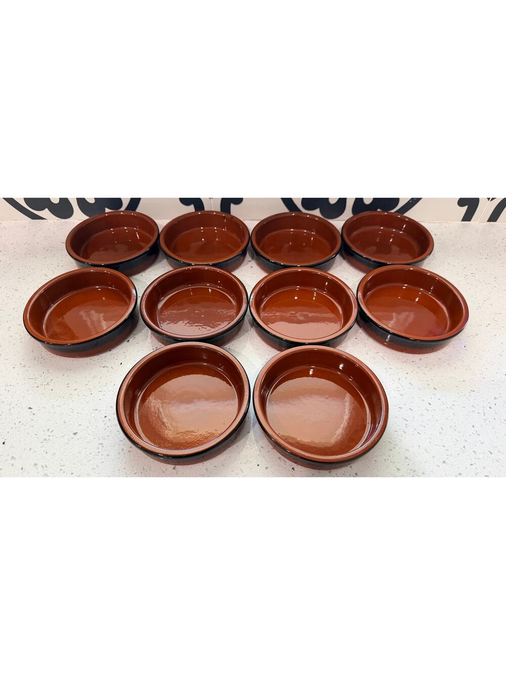 Set of 10 CERMER Glazed Clay Ramekin Brulee Dessert Sauce Dips Dishes